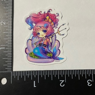 Purple and pink princess mermaid large sticker decal NEW 