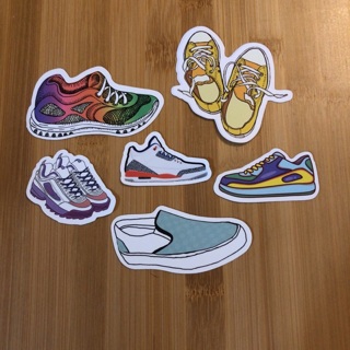 Six sneakers Stickers