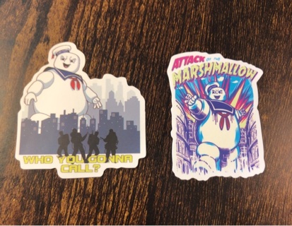 2x Ghostbusters Vinyl Stickers 