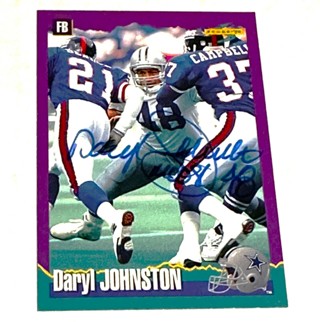 Autographed 1994 Score #156 Daryl Johnston/With Moose Inscription 