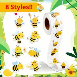 ↗️NEW⭕(8) 1" ADORABLE BUMBLE BEE STICKERS!!⭕(SET 4 of 6)