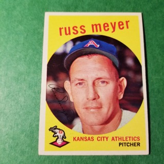 1959 - TOPPS BASEBALL CARD NO. 482 - RUSS MEYER - A'S