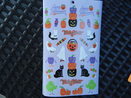 Darling sheet of  *HALLOWEEN*  stickers--NEW