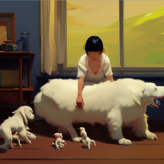 Listia Digital Collectible: Dog and her Puppies