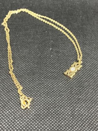 Vintage 1984 Avon Mom Necklace Goldtone with Rhinestone 16” Chain