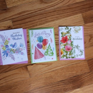 3 Birthday Cards.