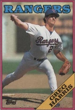 Greg Harris 1988 Topps Texas Rangers