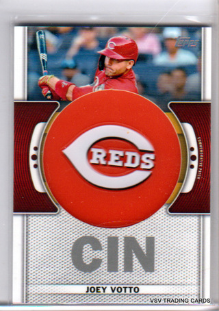 JJoey Votto, 2023 Topps Commemorative Team Logo Card #TLP-JV, Cincinnati Reds, (LBA)