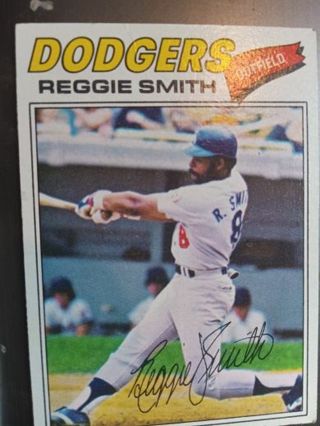 1977 TOPPS REGGIE SMITH LOS ANGELES DODGERS BASEBALL CARD# 345