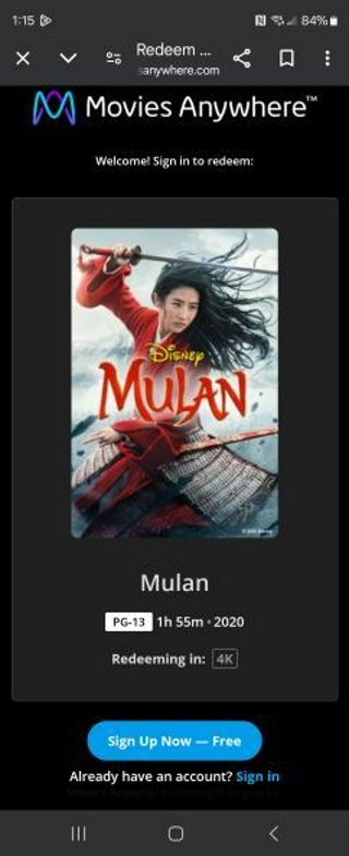 Mulan live action digital 4k