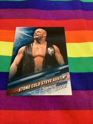 WWE 2019 Topps Smackdown Live Collectible Wrestling Card #87 Stone Cold Steve Austin 