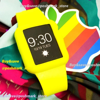 NEW Apple Watch SE Smart Watch Neon Yellow Silicone Sport Strap & Case Protective Housing