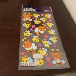 Sticko bee & teddy bear bee stickers 