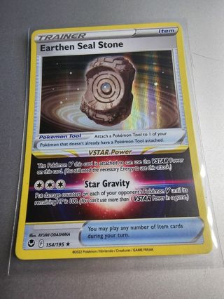 Pokemon Earthen Seal Stone rare holo 154/195