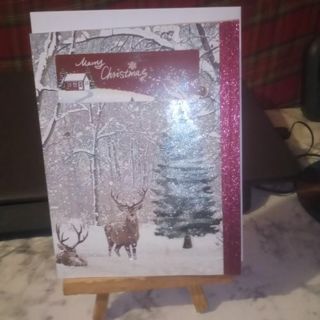 Merry Christmas Reindeers - Design Blank Note Card