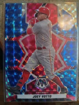 2022 PANINI MOSAIC RED/BLUE PRIZM JOEY VOTTO CINCINNATI REDS BASEBALL CARD# 32