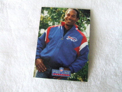 1991 O J Simpson Buffalo Bills Pro Line Card #28 Hall of Famer