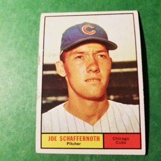 1961 - TOPPS BASEBALL CARD NO. 58 - JOE SCHAFFERNOTH - CUBS