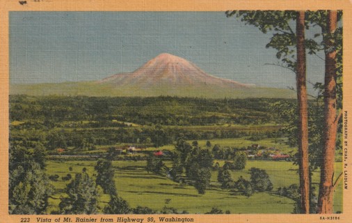 Vintage Used Postcard: (r): 1956 Mount Rainier, WA