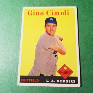 1958 - TOPPS BASEBALL CARD NO. 286 - GINO CIMOLI- DODGERS