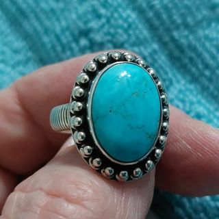 Sterling silver turquoise ring size 8.5