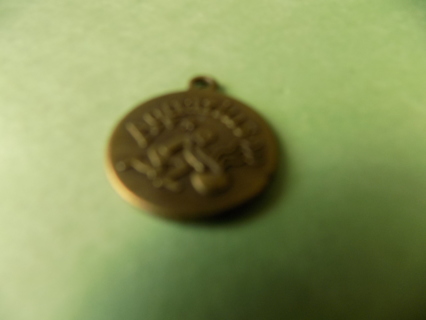 Vintage brass Aquarius round charm 1 inch