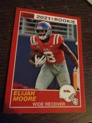 Elijah Moore Rookie Card 2021 Score