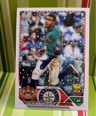2023 Topps Holiday Julio Rodriguez Rookie Cup Seattle Mariners 