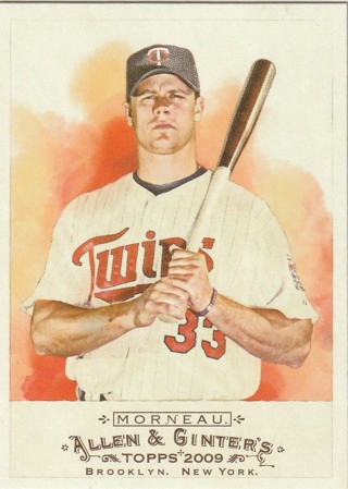 2009 Topps Allen and Ginter Minnesota Twins Baseball Card #161 Justin Morneau