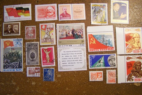 Lenin! Marx! Engels! The Glories of Communism, Lot of 20 Cold War Stamps Behind the Iron Curtain