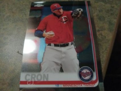 2019 TOPPS CHROME C.J. CRON MINNESOTA TWINS BASEBALL CARD# 9