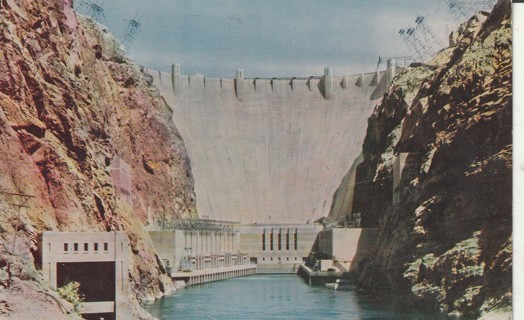 Vintage Used Postcard: C: 1955 Hoover  Dam, NV/AZ