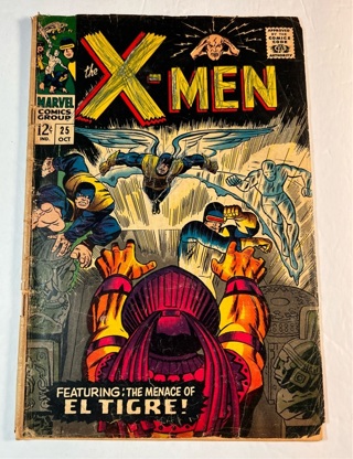 (1966) X-Men #25 - 1st App El Tigre - Marvel Comics Low grade .12 cent cover