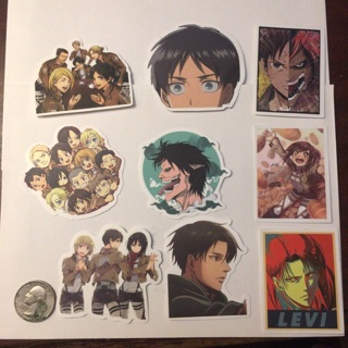 9 Anime Sticker Lot-Read description before bidding 