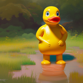 Listia Digital Collectible: Rubber Duckie in a Puddle