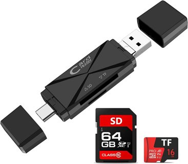 USB C Micro USB and USB 2.0 SD Card Reader