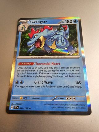 Pokemon Feraligatr holo rare card 041/162