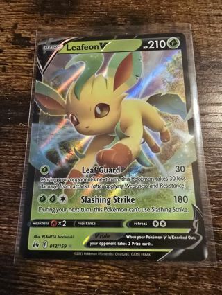 Pokemon Leafeon V 013/159 holo rare card