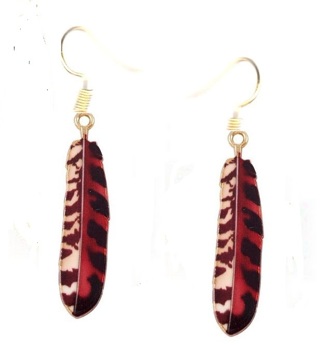 GP MULI-COLOR FEATHER EARRINGS STYLE 7 #2 (PLEASE READ DESCRIPTION)