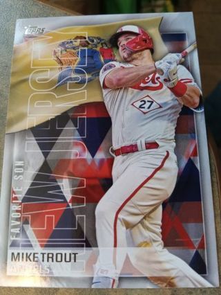 2023 TOPPS NEW JERSEY- MIKE TROUT CALIFORNIA ANGELS BASEBALL CARD# FS-1