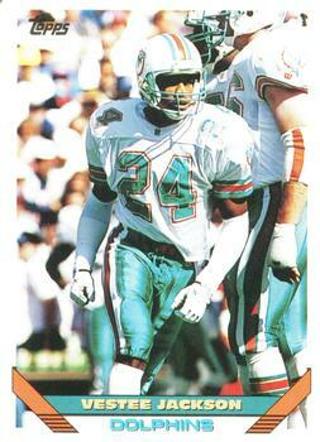 Vestee Jackson 1993 Topps Miami Dolphins