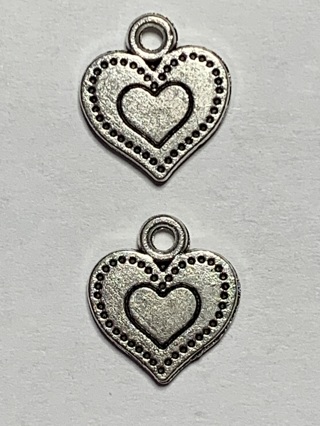 SILVER HEART CHARMS~#8~FREE SHIPPING!