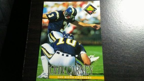 1994 CLASSIC PRO LINE LIVE JOHN CARNEY SAN DIEGO CHARGERS FOOTBALL CARD# 198