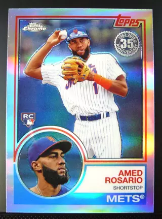 Amed Rosario - 2018 Topps Chrome refractor #83T-2 - RC - NY METS - MINT CARD