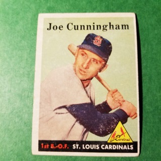 1958 - TOPPS BASEBALL CARD NO. 168 - JOE CUNNINGHAM  - CARDINALS