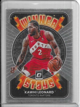 Kawhi Leonard 2021-22 Optic Winner Stays #18