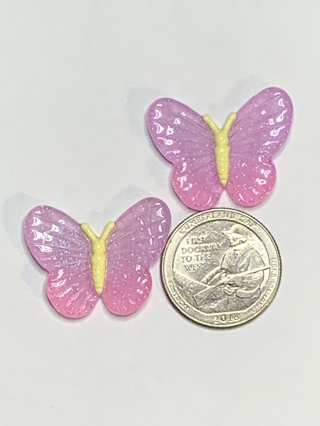 BUTTERFLIES~#2~SET OF 2 BUTTERFLIES~GLOW IN THE DARK~FREE SHIPPING!