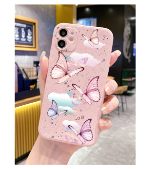 Pink Summer Butterfly Pattern Anti-Fall IPhone Case