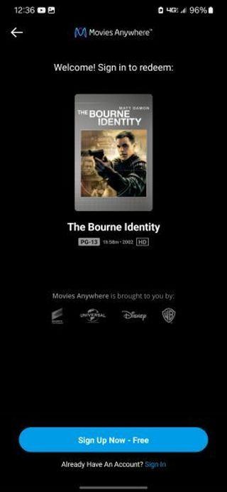 The Bourne ultimate collection Digital HD movie code MA/VUDU/iTunes