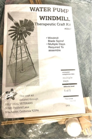 New: Therapeutic Craft Kit. Everything Needed To Make Wooden Water Pump Windmill. Instr. Incl